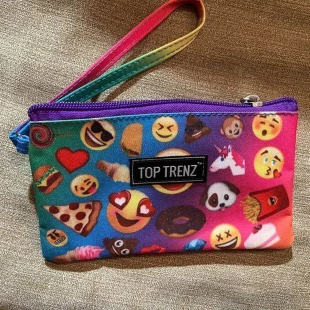 Zipper Pouch by Top Trenz Emoji (Gently-Used) (kids/x)